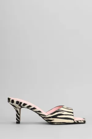 Slipper-Mule in Animalier pony skin