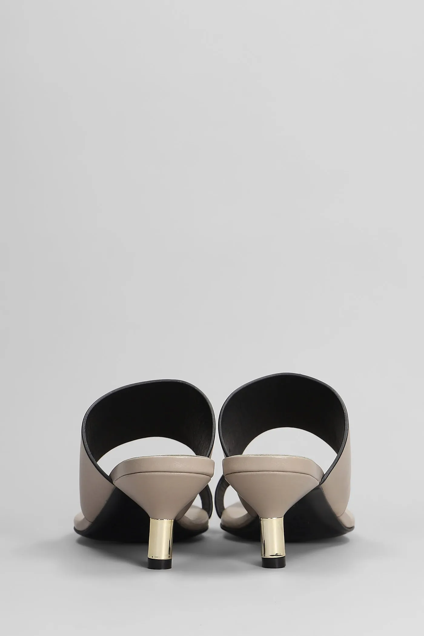 Slipper-Mule in beige leather
