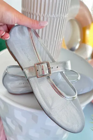 Soda Summer Round Toe Mesh Mary Jane Flat