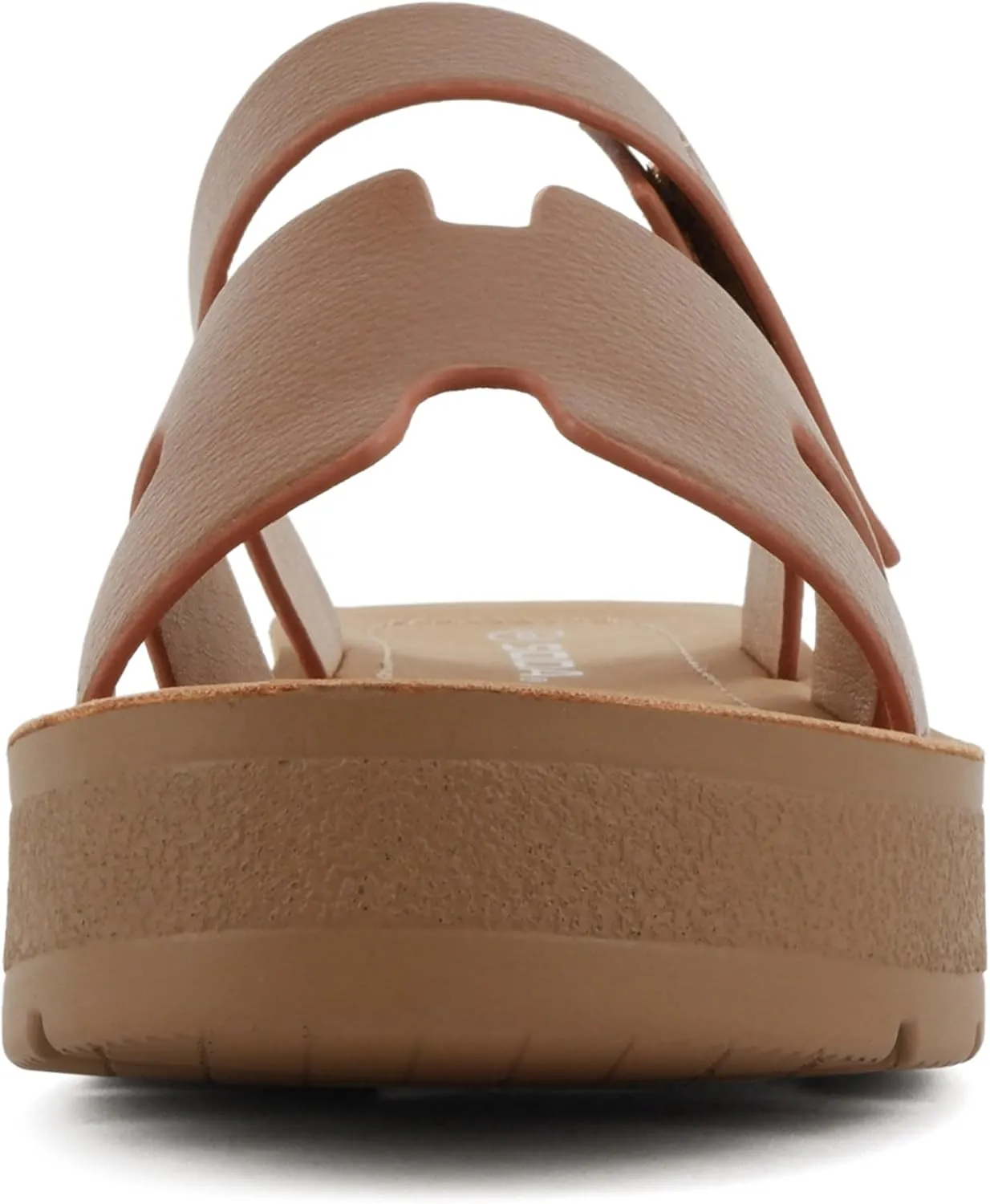 Soda “Tonya” ~ Women Open Round Toe Double Strap Slide On Sandal