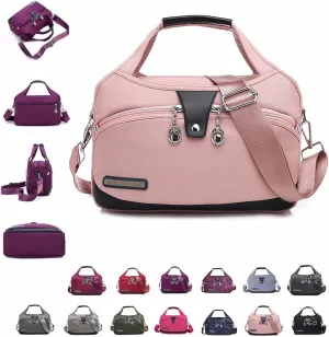Soft Side Lightweight Underseat Tote Bag,2025 New Blaciokamith Multi-pocket Fashion Waterproof Handbag Crossbody