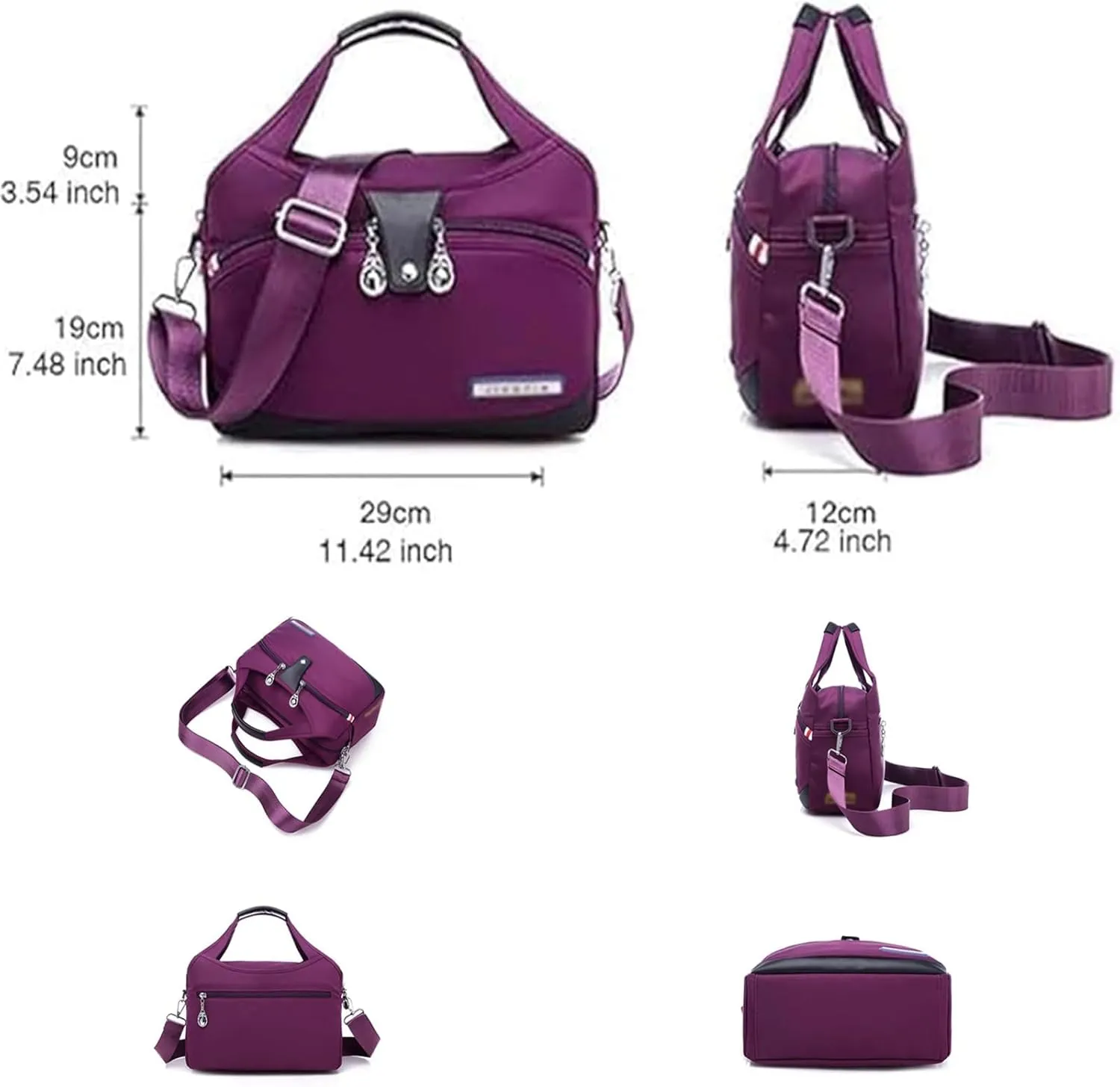Soft Side Lightweight Underseat Tote Bag,2025 New Blaciokamith Multi-pocket Fashion Waterproof Handbag Crossbody