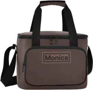 Solid Color Custom Soft Cooler Bag with Zipper Personalized Insulated Portable Cooler for Camping Work Beach Travel Lunchbox for Women Men