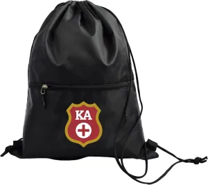 Sorority Shop Kappa Alpha Order Fraternity Black Drawstring Backpack, Sports Bag, Travel Carryall