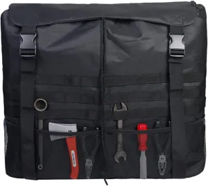 Spare Tire Trash Bag Trash Bag Overland Gear Organizer Cargo Garbage Tool Trunk Rear Wheel Bags for Outdoor Camping SUV Truck Off-Road Recovery Backpack,Black,58x18x60cm