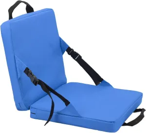 Stadium Seat Cushion, Portable High Back Soft Patio Cushion Foldable Chair Cushion with Storage Pocket, 600D Kayak Seat Travel Seat Cushion for Fishing, Hiking, Outdoor Concerts,