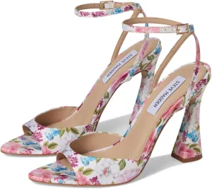 Steve Madden Women's Beki Heeled Sandal, Floral Multi, 10
