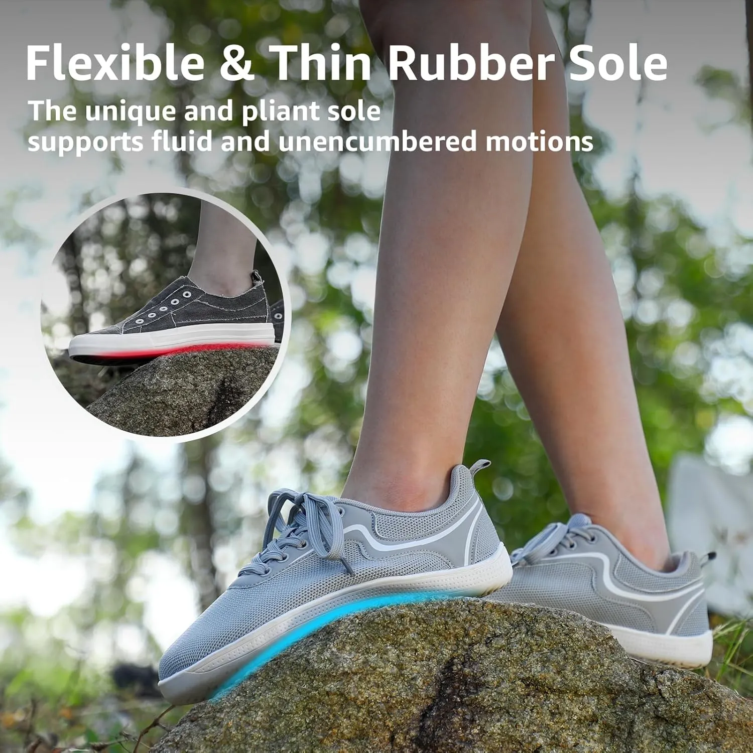 STQ Women's Minimalist Barefoot Shoes Wide Toe Box Trial Running Walking | Zero Drop Sole | Wide Width Fashion Sneaker