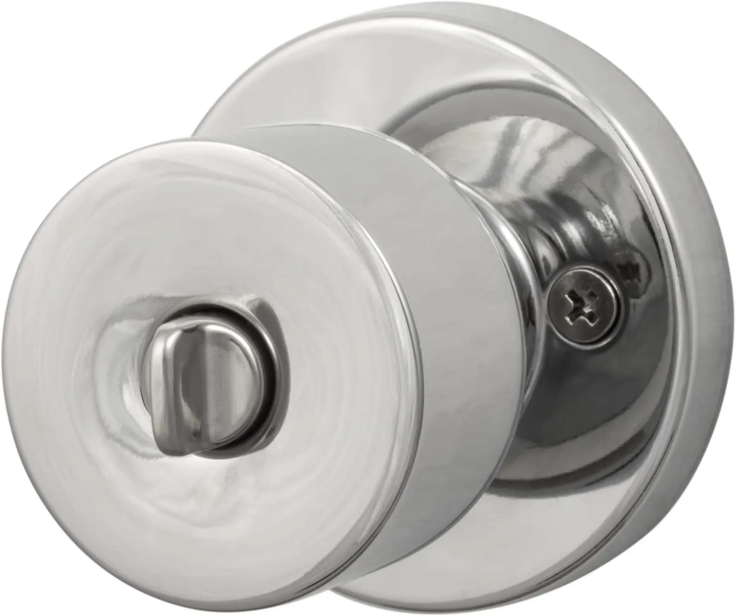 Sure-Loc Hardware Ridgecrest Modern Bergen-Round Flat Black No Deadbolt Keyed Entry Door Knob