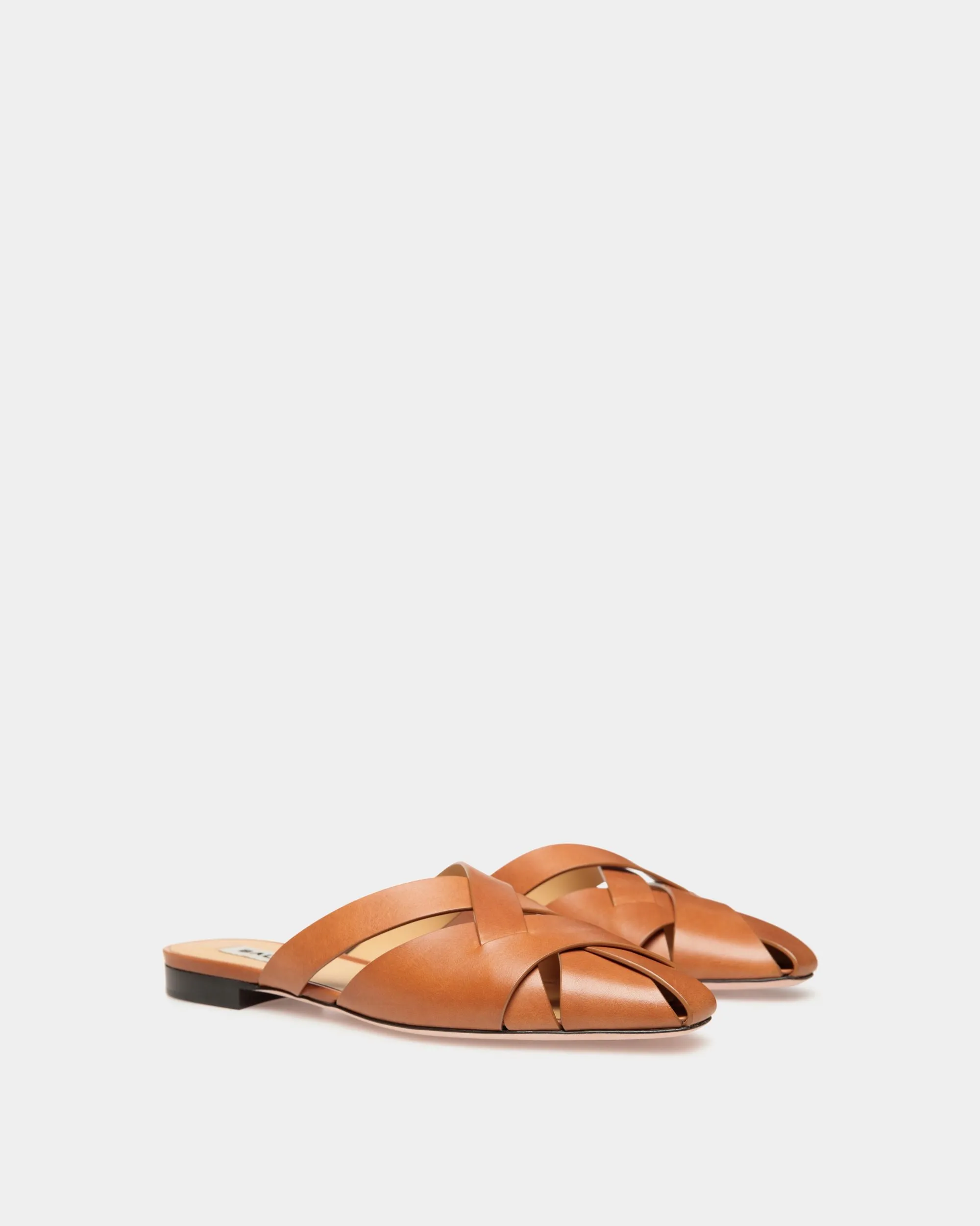 Sylt Sandal in Brown Brushed Leather