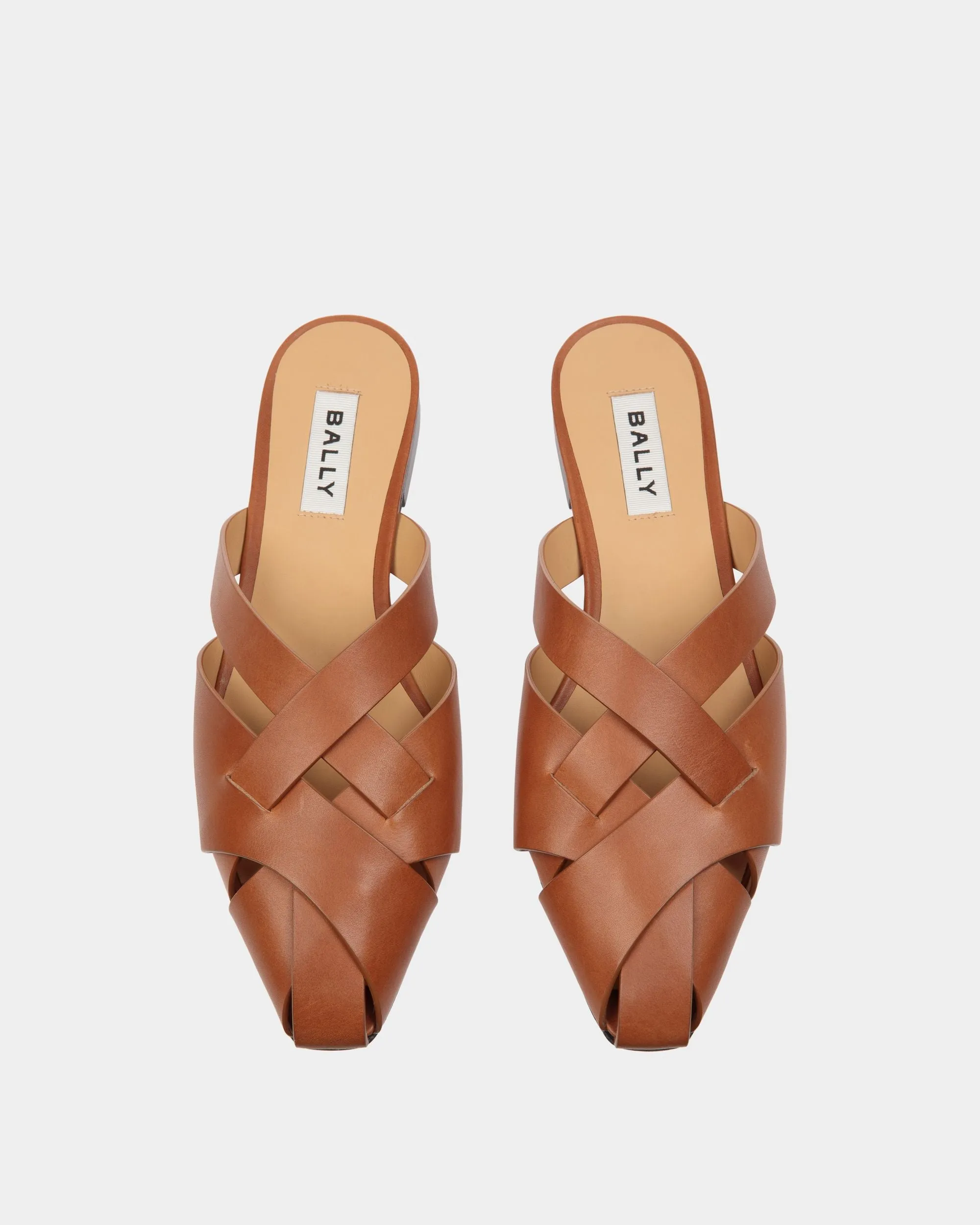 Sylt Sandal in Brown Brushed Leather