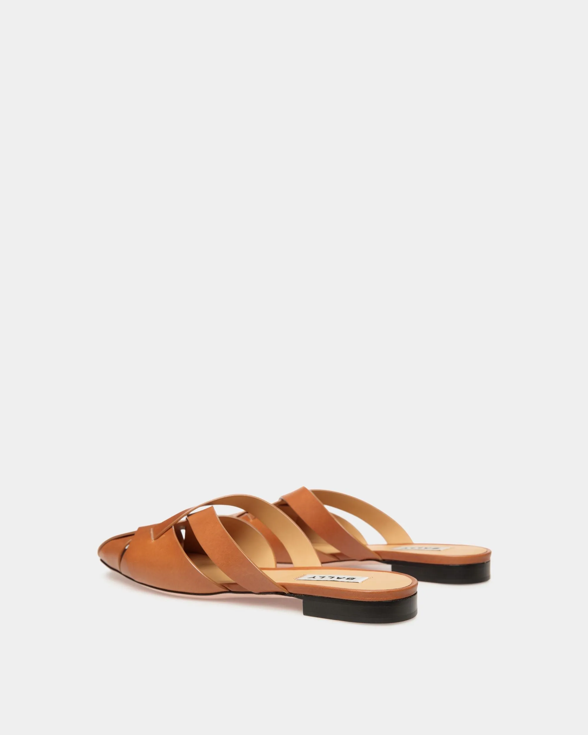 Sylt Sandal in Brown Brushed Leather