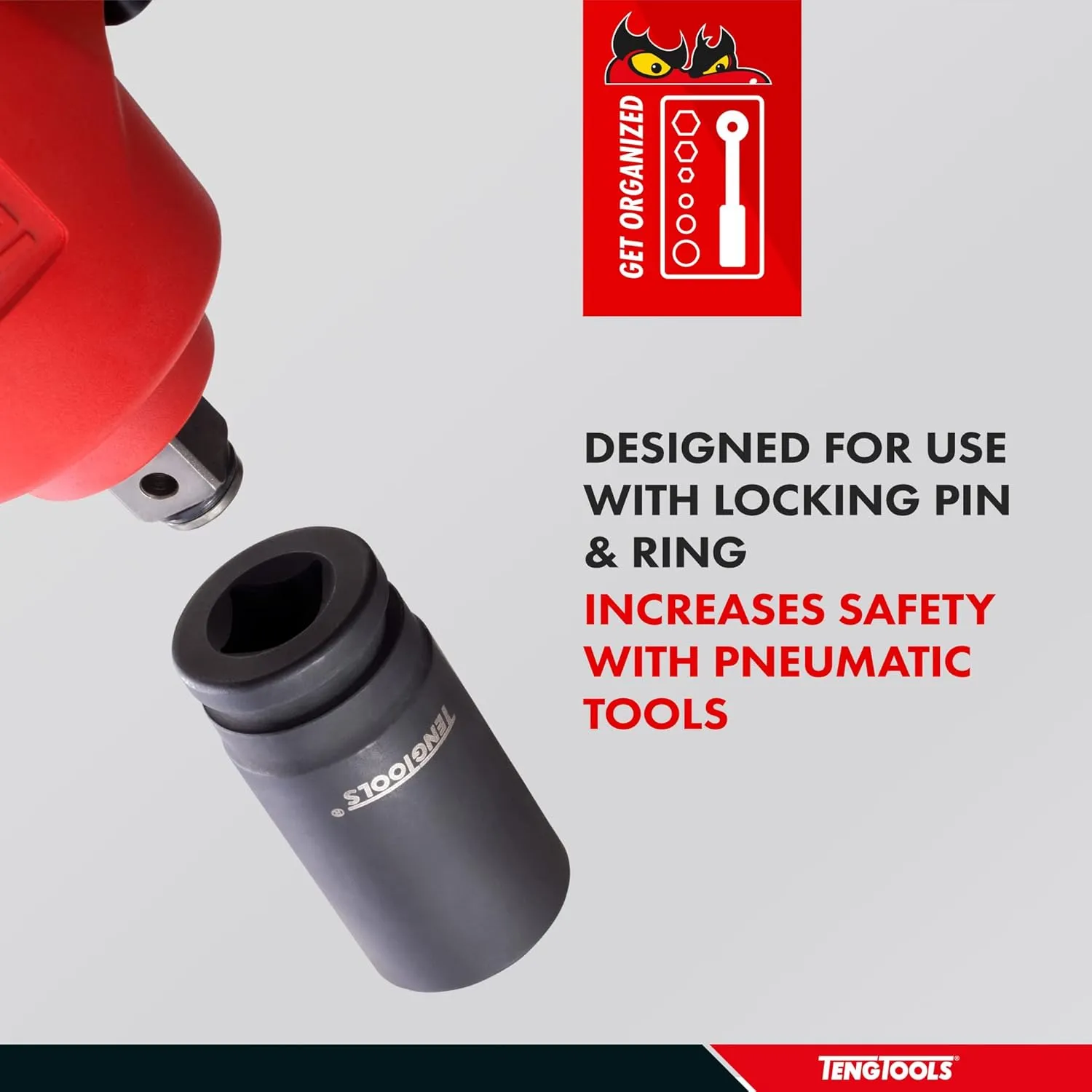Teng Tools 3/4 Inch Drive 6 Point Deep Metric 24mm Chrome Molybdenum Impact Socket - 940624-C