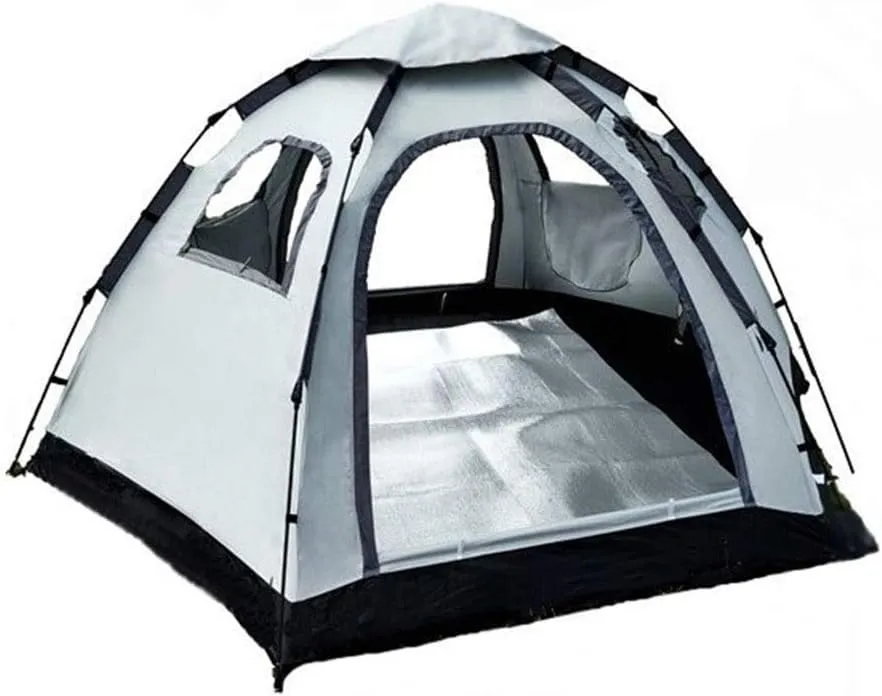 Tent Ultra-Light Set Camping Tent Outdoor Tent Full Automatic Speed Opening 3-4 People Family 5-8 People Multi-Person Camping Tent (2 Doors 4 Windows 5)