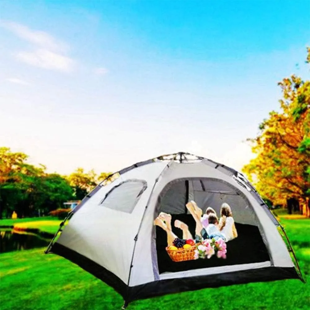Tent Ultra-Light Set Camping Tent Outdoor Tent Full Automatic Speed Opening 3-4 People Family 5-8 People Multi-Person Camping Tent (2 Doors 4 Windows 5)