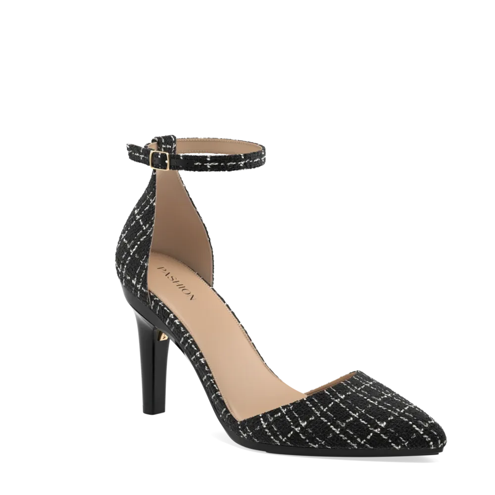 The D'Orsay - Coal Tweed 4 Stiletto - FINAL SALE