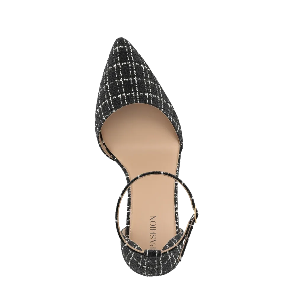 The D'Orsay - Coal Tweed 4 Stiletto - FINAL SALE