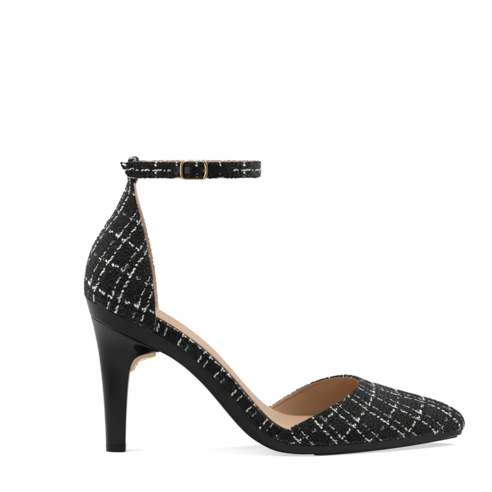 The D'Orsay - Coal Tweed 4 Stiletto - FINAL SALE