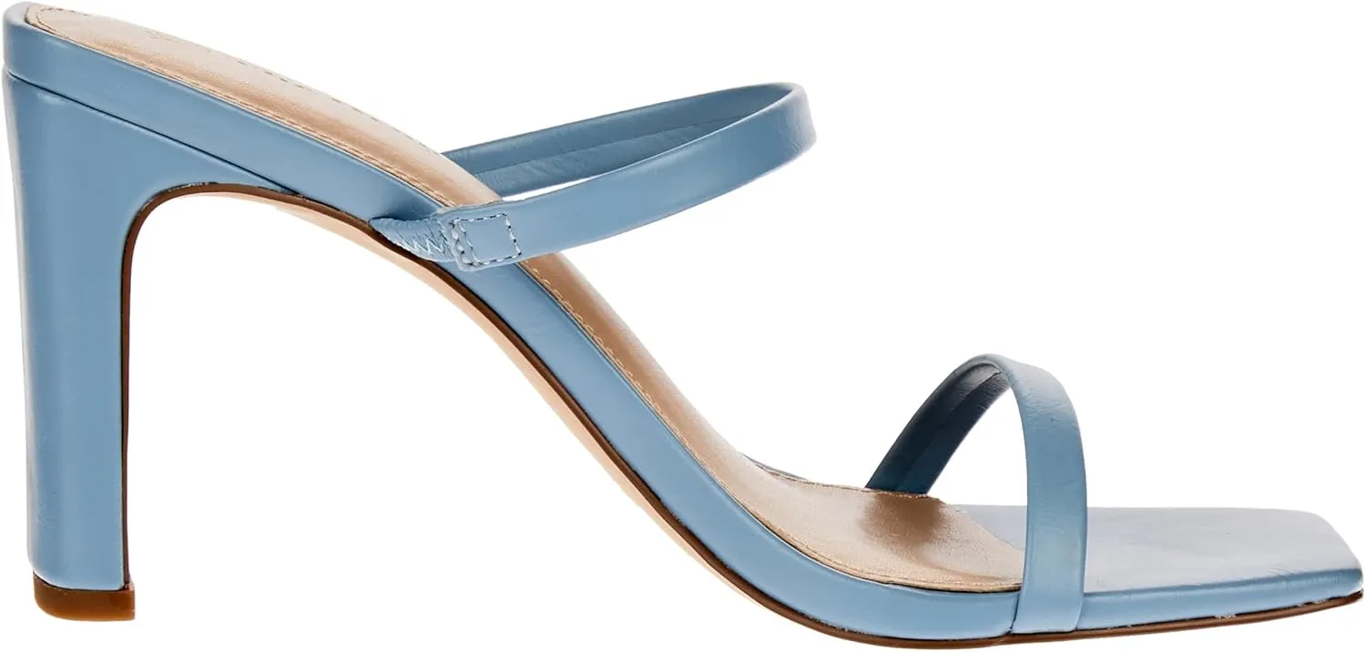 The Drop Women's Avery Square Toe Two Strap High Heeled Sandal