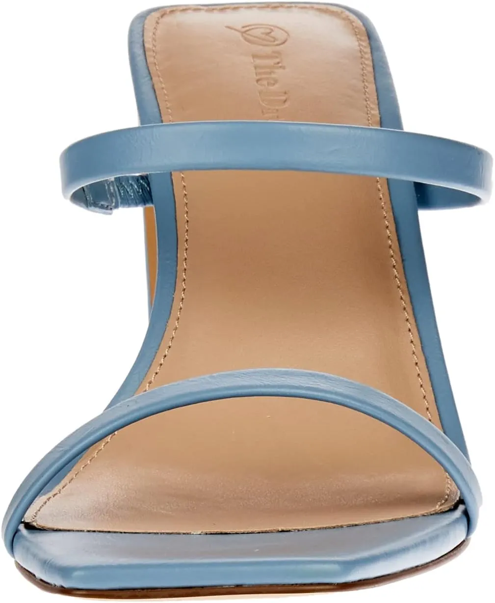 The Drop Women's Avery Square Toe Two Strap High Heeled Sandal