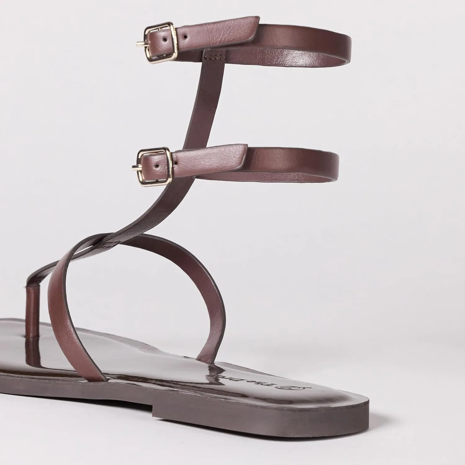 The Drop Women's Casper Gladiator Thong Ankle Sandal Strap