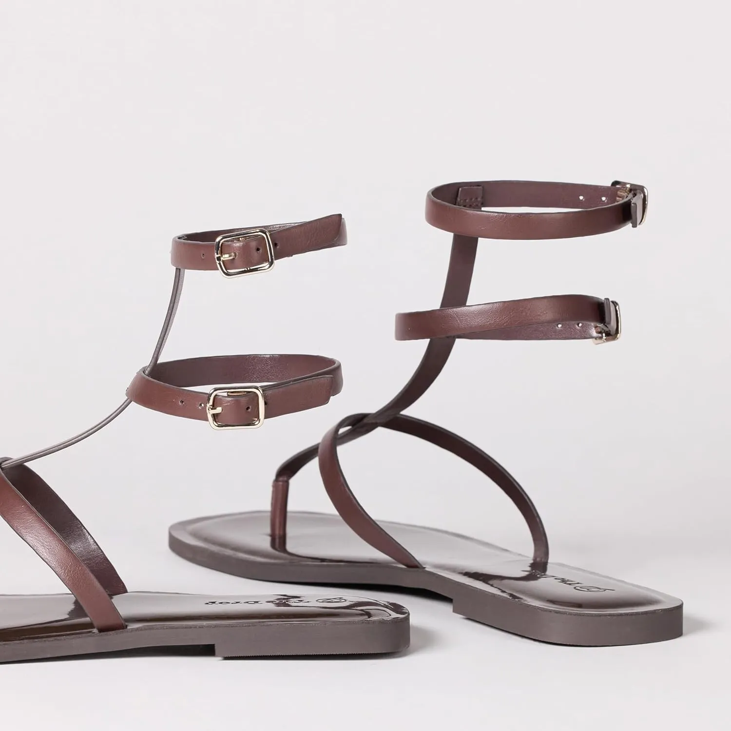 The Drop Women's Casper Gladiator Thong Ankle Sandal Strap