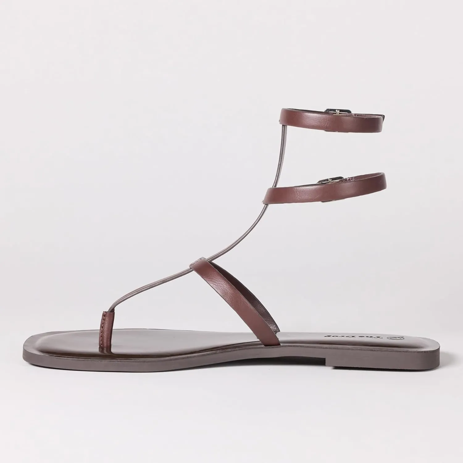 The Drop Women's Casper Gladiator Thong Ankle Sandal Strap