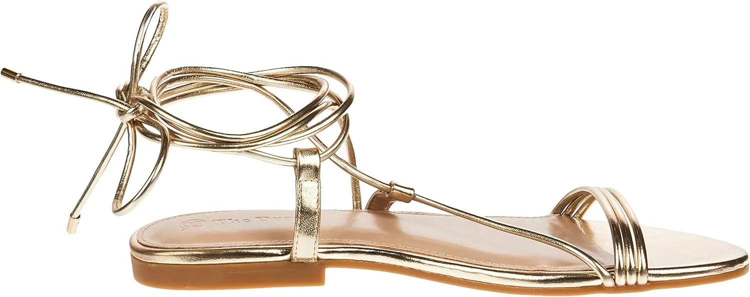 The Drop Women's Samantha Flat Strappy Lace-up Sandal