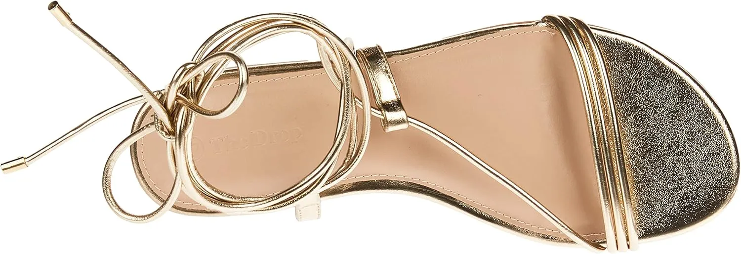 The Drop Women's Samantha Flat Strappy Lace-up Sandal