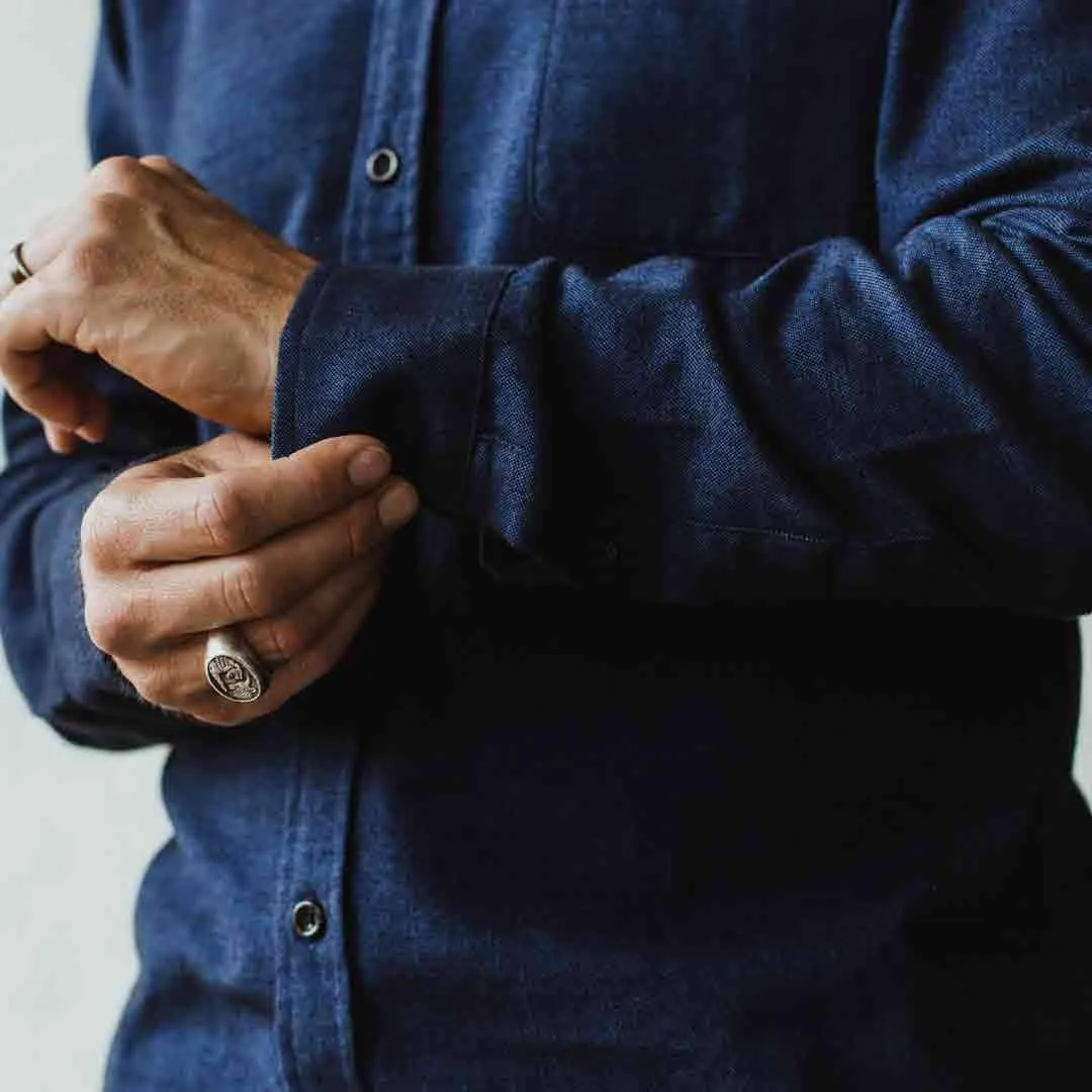 The Jack in Brushed Navy Oxford