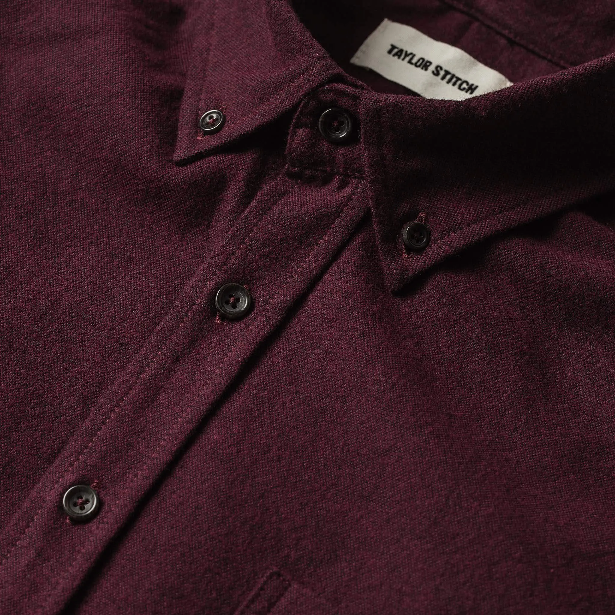 The Jack in Maroon Brushed Oxford
