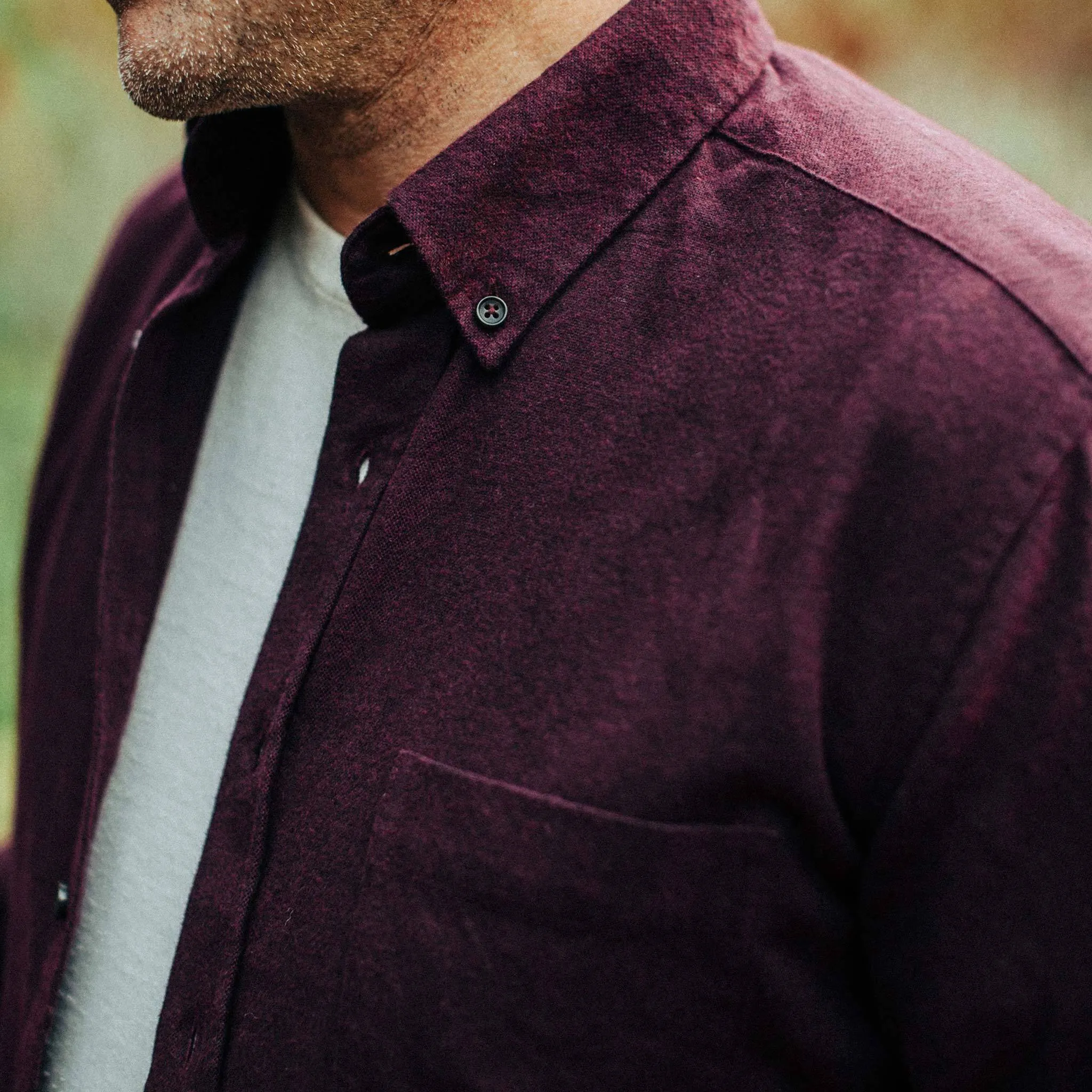 The Jack in Maroon Brushed Oxford