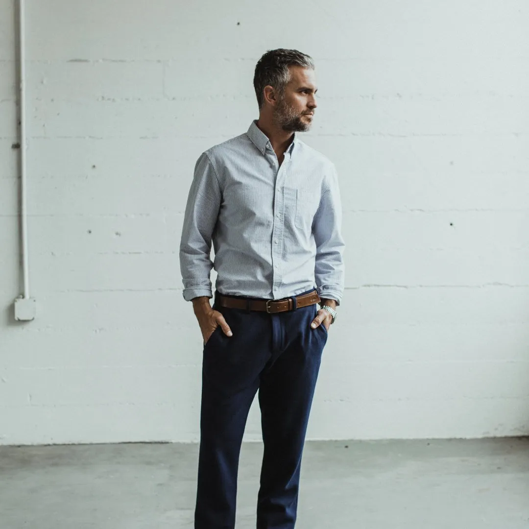 The Jack in Navy University Stripe Oxford