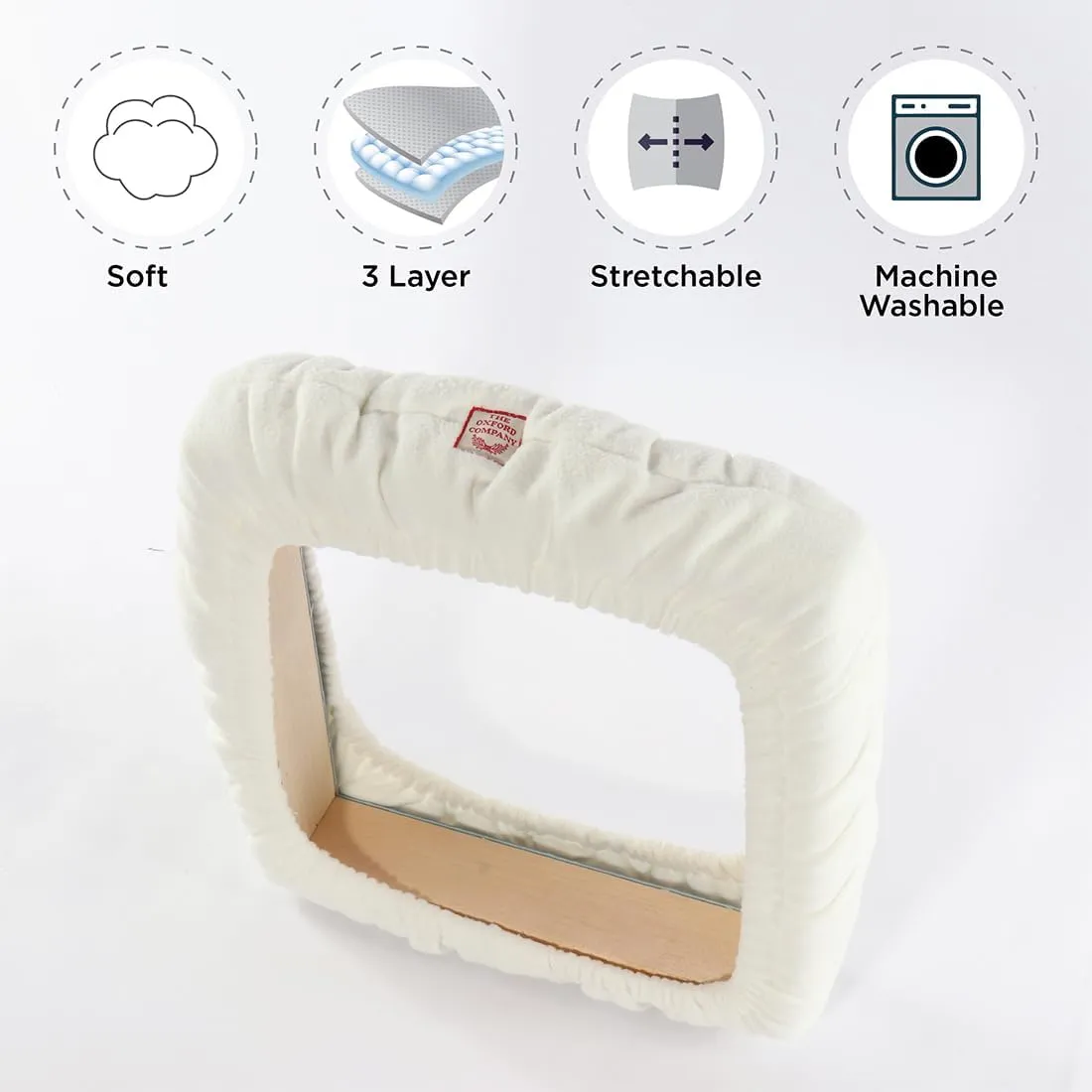 The Oxford Company Natural White Frame Cover (White, Small - 10" X 10")