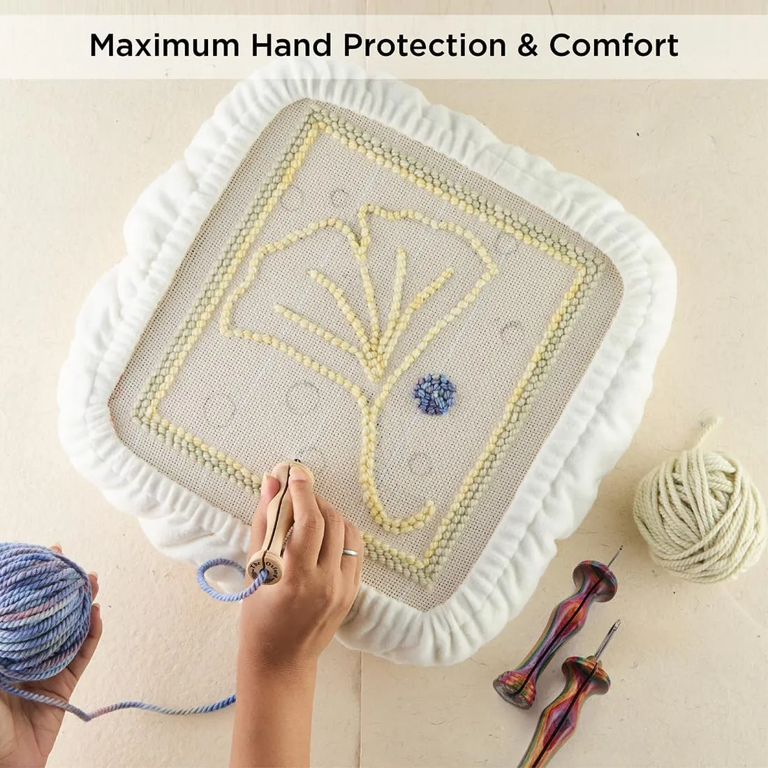 The Oxford Company Natural White Frame Cover (White, Small - 10" X 10")