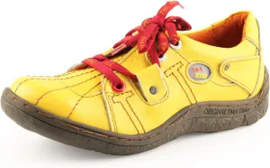 TMA EYES Ladies' Hand-Sewn Thread Genuine Leather Flat Wide-Toe Sports Casual Shoes