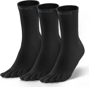 Toe Socks Liner Crew Socks for Men Women Cool-max Running Socks 3 Pairs Five Finger Socks