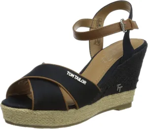 TOM TAILOR Women's Ankle Strap Wedge Sandal
