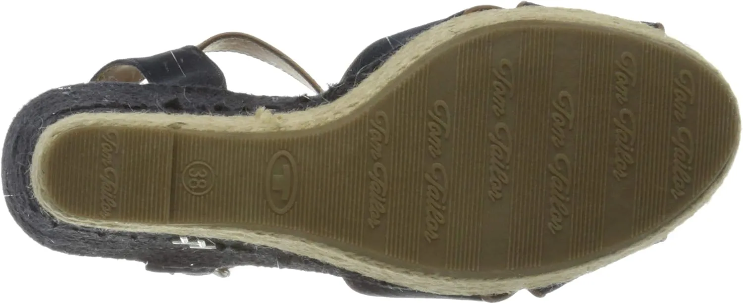 TOM TAILOR Women's Ankle Strap Wedge Sandal