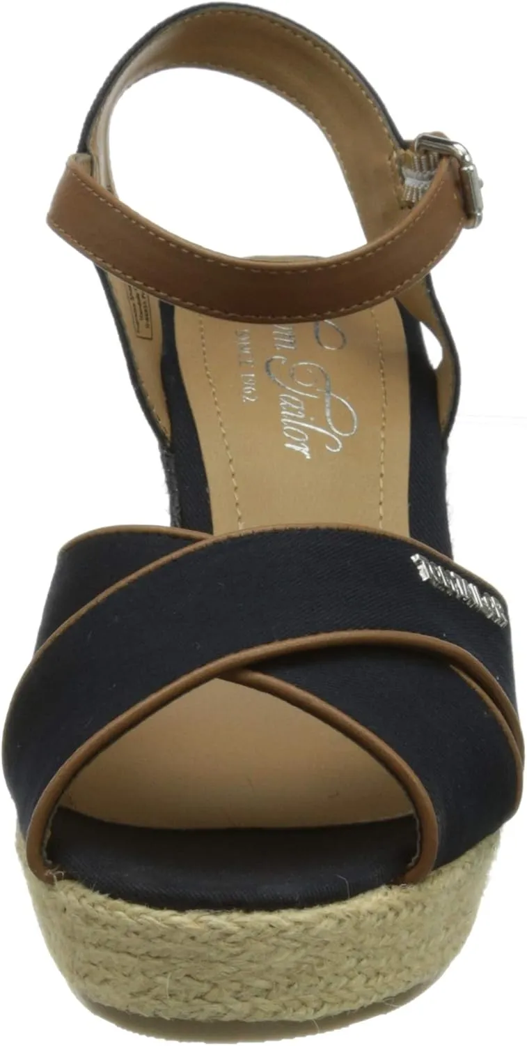 TOM TAILOR Women's Ankle Strap Wedge Sandal