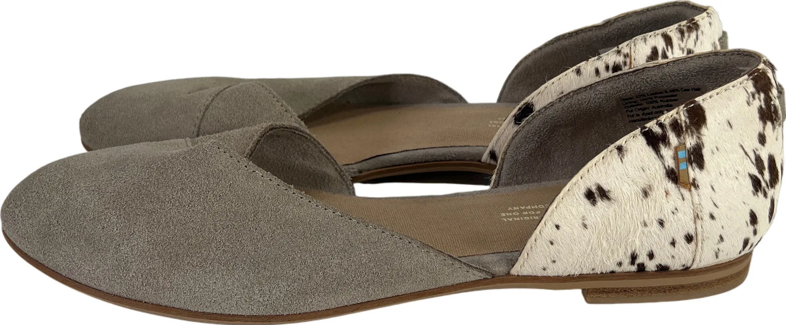 Toms Women’s Beige Julie D’Orsay Suede Pointed Toe Flats - 10