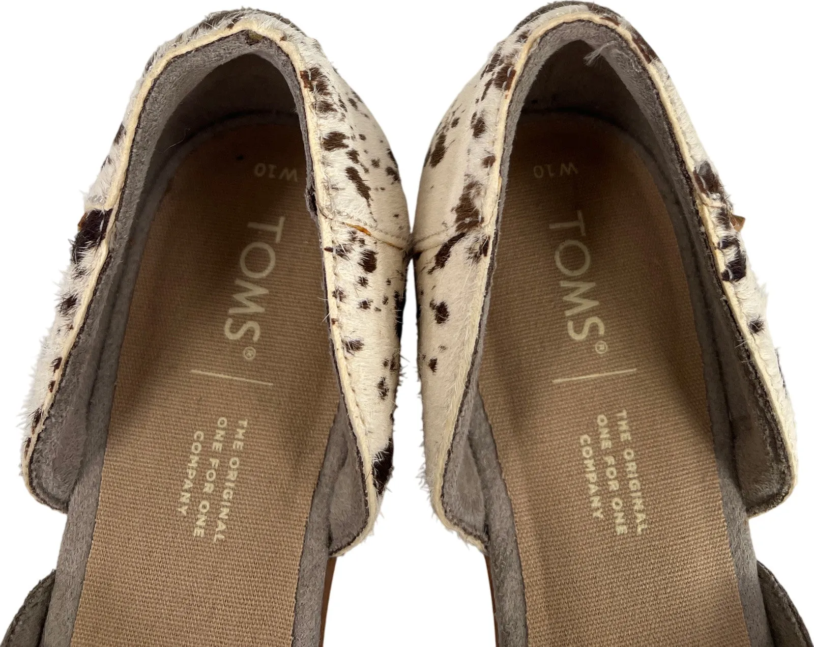 Toms Women’s Beige Julie D’Orsay Suede Pointed Toe Flats - 10