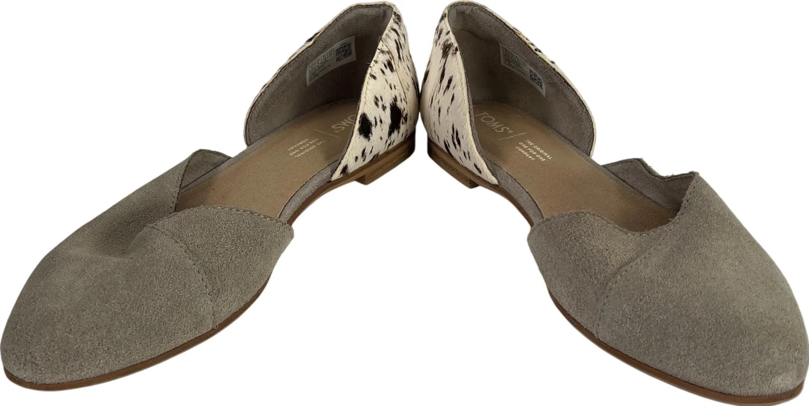 Toms Women’s Beige Julie D’Orsay Suede Pointed Toe Flats - 10