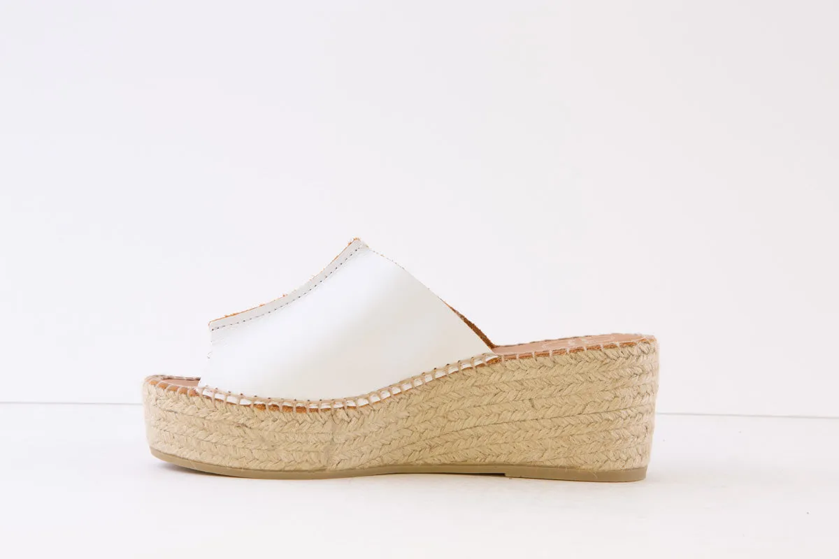 TONI PONS - IVONNE MEDIUM WEDGE FASHION MULE - WHITE
