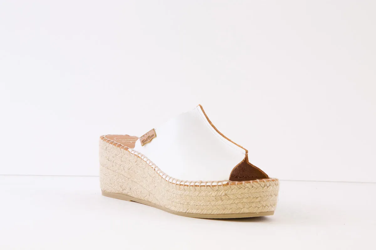 TONI PONS - IVONNE MEDIUM WEDGE FASHION MULE - WHITE