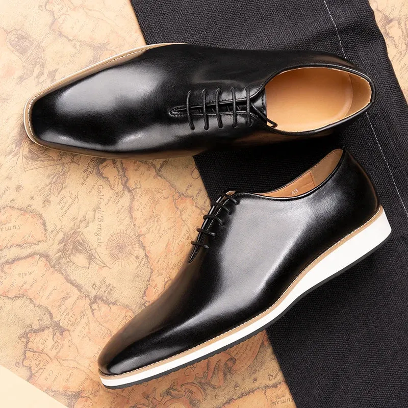 TREKHE | Classic Black Oxford – Timeless Formal Elegance