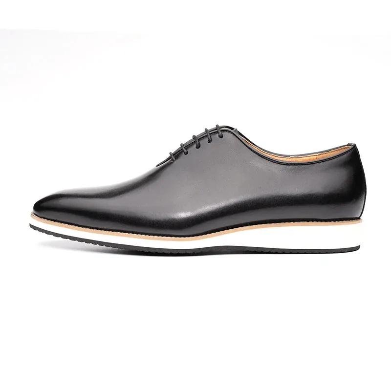 TREKHE | Classic Black Oxford – Timeless Formal Elegance