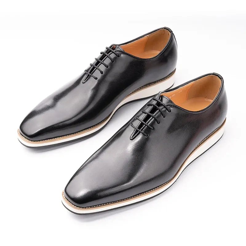 TREKHE | Classic Black Oxford – Timeless Formal Elegance
