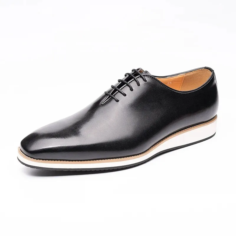 TREKHE | Classic Black Oxford – Timeless Formal Elegance