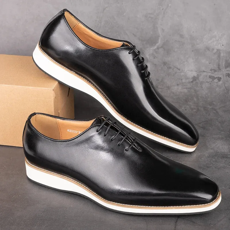 TREKHE | Classic Black Oxford – Timeless Formal Elegance